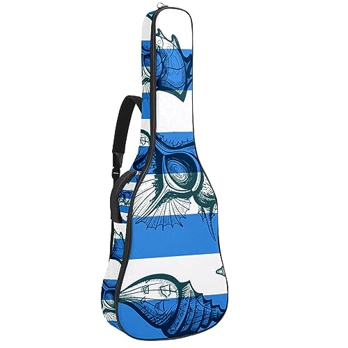 Eslifey Akustikgitarre Tasche Aquarell Weihnachten Ballett Mädchen Stern Muster Verstellbarer Schultergurt Gitarre Fall Gig Bag 40 41 42 Zoll, Farbe 7, 42.9x16.9x4.7 in von Eslifey