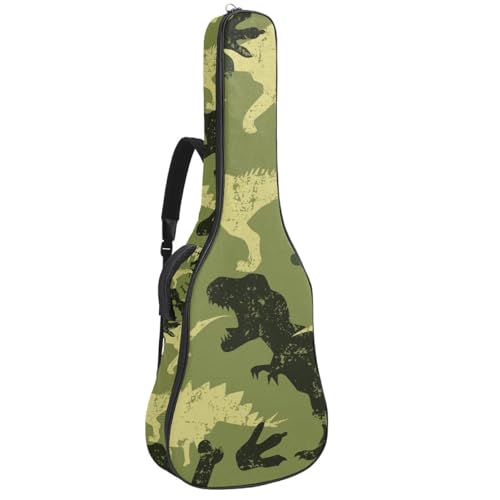 Eslifey Akustikgitarre Tasche Camo Mädchen Muster mit Einhörnern Verstellbarer Schultergurt Gitarrentasche Gigbag 40 41 42 Zoll, Farbe 3, 42.9x16.9x4.7 in von Eslifey