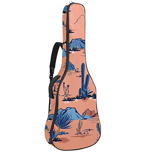 Eslifey Akustikgitarre Tasche Camo Mädchen Muster mit Einhörnern Verstellbarer Schultergurt Gitarrentasche Gigbag 40 41 42 Zoll, Farbe 5, 42.9x16.9x4.7 in von Eslifey