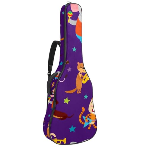 Eslifey Akustikgitarre Tasche Camo Mädchen Muster mit Einhörnern Verstellbarer Schultergurt Gitarrentasche Gigbag 40 41 42 Zoll, Farbe 8, 42.9x16.9x4.7 in von Eslifey