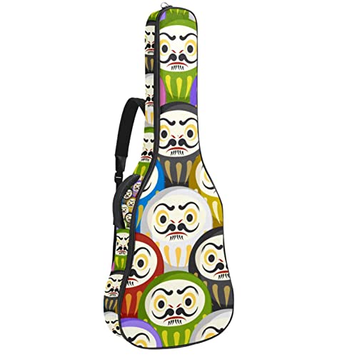 Eslifey Akustikgitarre Tasche Cartoon Niedlich Mädchen Panda Rosa Muster Verstellbarer Schultergurt Gitarre Fall Gig Bag 40 41 42 Zoll, Farbe 5, 42.9x16.9x4.7 in von Eslifey