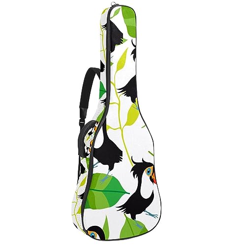 Eslifey Akustikgitarre Tasche Cartoon Niedlich Mädchen Panda Rosa Muster Verstellbarer Schultergurt Gitarre Fall Gig Bag 40 41 42 Zoll, Farbe 7, 42.9x16.9x4.7 in von Eslifey