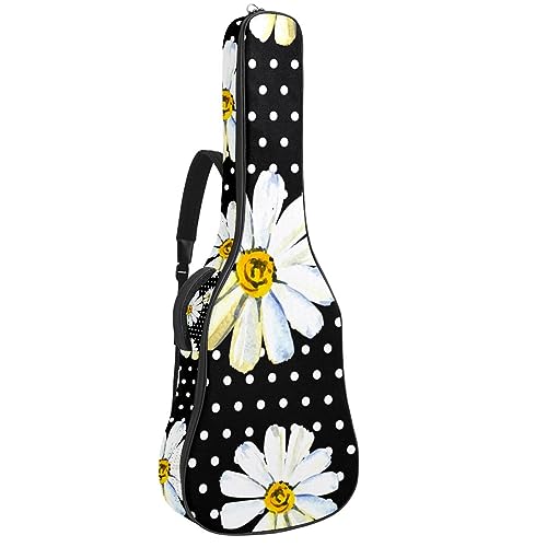 Eslifey Akustikgitarre Tasche Cartoon Niedlich Mädchen Panda Rosa Muster Verstellbarer Schultergurt Gitarre Fall Gig Bag 40 41 42 Zoll, Farbe 8, 42.9x16.9x4.7 in von Eslifey