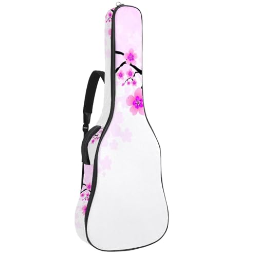 Eslifey Akustikgitarre Tasche Japan Kinder Kirschblüte Verstellbarer Schultergurt Gitarrentasche Gigbag 40 41 42 Zoll, Farbe 3, 42.9x16.9x4.7 in von Eslifey