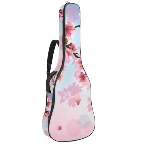 Eslifey Akustikgitarre Tasche Japan Kinder Kirschblüte Verstellbarer Schultergurt Gitarrentasche Gigbag 40 41 42 Zoll, Farbe 4, 42.9x16.9x4.7 in von Eslifey