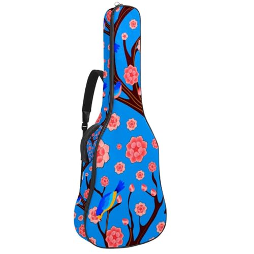 Eslifey Akustikgitarre Tasche Japan Kinder Kirschblüte Verstellbarer Schultergurt Gitarrentasche Gigbag 40 41 42 Zoll, Farbe 9, 42.9x16.9x4.7 in von Eslifey