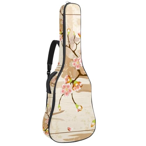 Eslifey Akustikgitarre Tasche Japanische Geisha Mädchen Verstellbarer Schultergurt Gitarrentasche Gigbag 40 41 42 Zoll, Farbe 2, 42.9x16.9x4.7 in von Eslifey