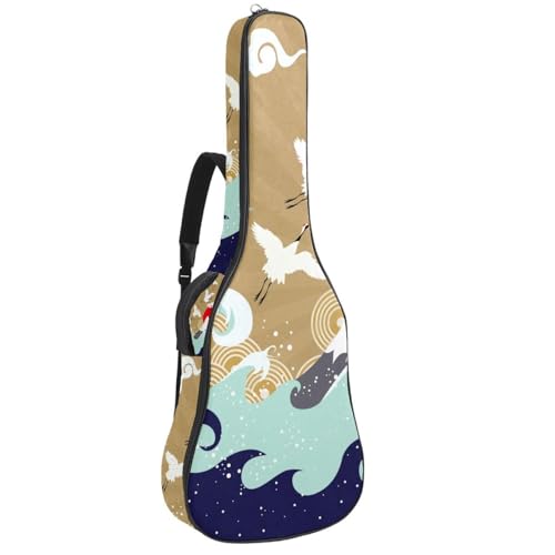 Eslifey Akustikgitarre Tasche Japanische Geisha Mädchen Verstellbarer Schultergurt Gitarrentasche Gigbag 40 41 42 Zoll, Farbe 3, 42.9x16.9x4.7 in von Eslifey