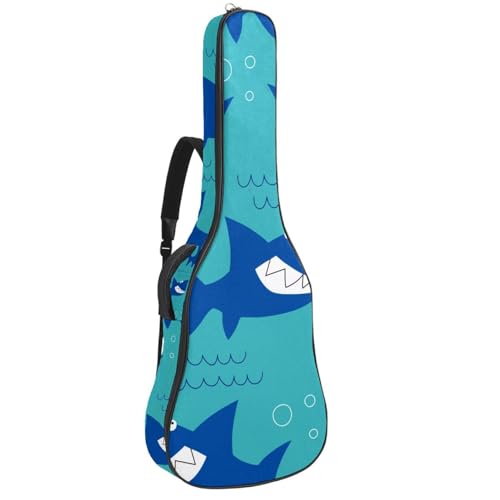 Eslifey Akustikgitarrentasche Hello Pugicorn Funny Pug Dog Verstellbarer Schultergurt Gitarrenkoffer Gigbag 40 41 42 Zoll, Mehrfarbig 10, 42.9x16.9x4.7 in, Taschen-Organizer von Eslifey
