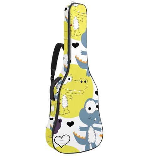 Eslifey Akustische Gitarre Tasche Dinosaurier Babys Verstellbarer Schultergurt Gitarre Fall Gig Bag 40 41 42 Zoll, Farbe 9, 42.9x16.9x4.7 in von Eslifey