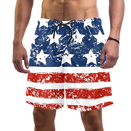 Eslifey Badehose mit USA-Flagge, Unabhängigkeitstag, elastisch, für Herren, multi, XXL von Eslifey