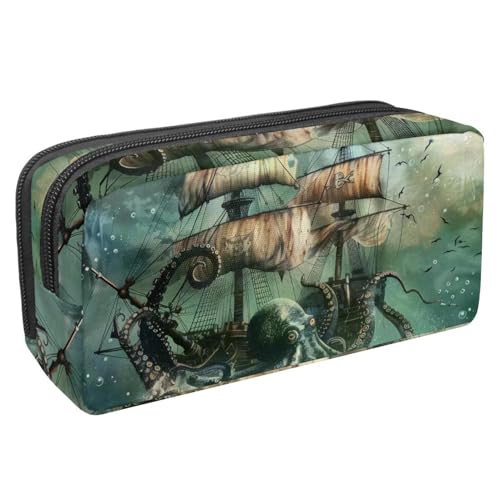 Eslifey Federmäppchen, Bambus-Panda-Muster, großes Fassungsvermögen, Federmäppchen, Schreibwaren, Stiftetasche, Mehrfarbig 8, 2.3x8.2x3.9in/6x21x10cm, Kosmetikkoffer von Eslifey