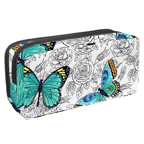 Eslifey Federmäppchen, Baseball-Handschuh, Ball und Schläger auf Feld, großes Fassungsvermögen, Federmäppchen, Schreibwaren, Stiftetasche, Mehrfarbig 3, 2.3x8.2x3.9in/6x21x10cm, Kosmetikkoffer von Eslifey