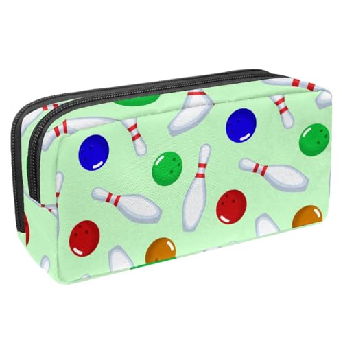 Eslifey Federmäppchen, Baseball-Handschuh, Ball und Schläger auf Feld, großes Fassungsvermögen, Federmäppchen, Schreibwaren, Stiftetasche, Mehrfarbig 8, 2.3x8.2x3.9in/6x21x10cm, Kosmetikkoffer von Eslifey