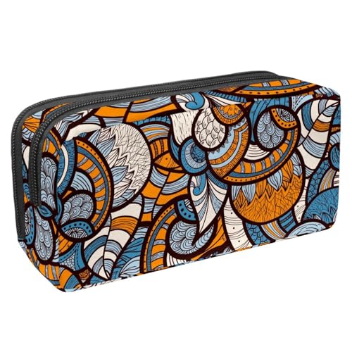 Eslifey Federmäppchen, Blumen und Schmetterlinge, großes Fassungsvermögen, Federmäppchen, Schreibwaren, Stiftetasche, Mehrfarbig 9, 2.3x8.2x3.9in/6x21x10cm, Kosmetikkoffer von Eslifey