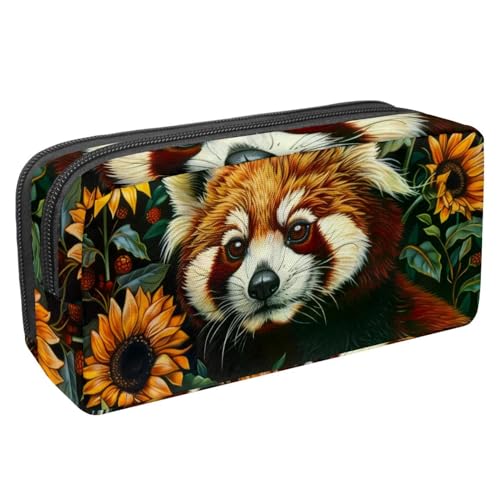 Eslifey Federmäppchen, Cartoon-Eule mit Brille, großes Fassungsvermögen, Federmäppchen, Schreibwaren, Stiftetasche, Mehrfarbig 9, 2.3x8.2x3.9in/6x21x10cm, Kosmetikkoffer von Eslifey