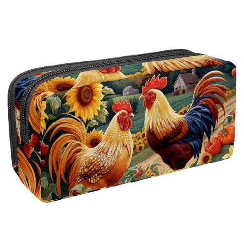 Eslifey Federmäppchen, Cartoon-Motiv grüne Frösche, großes Fassungsvermögen, Federmäppchen, Schreibwaren, Stiftetasche, Mehrfarbig 5, 2.3x8.2x3.9in/6x21x10cm, Kosmetikkoffer von Eslifey