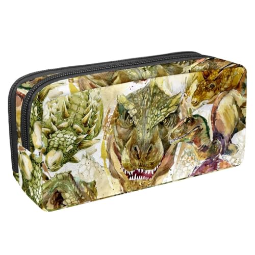 Eslifey Federmäppchen, Dinosaurier, großes Fassungsvermögen, Schreibwaren, Stiftetasche, Mehrfarbig 1, 2.3x8.2x3.9in/6x21x10cm, Kosmetikkoffer von Eslifey