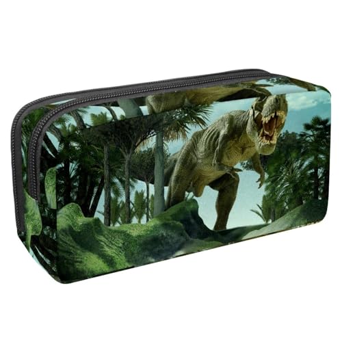 Eslifey Federmäppchen, Dinosaurier-3D-Tyrannosaurus Rex, großes Fassungsvermögen, Federmäppchen, Schreibwaren, Stiftetasche, Mehrfarbig 1, 2.3x8.2x3.9in/6x21x10cm, Kosmetikkoffer von Eslifey