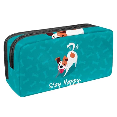 Eslifey Federmäppchen, Dinosaurier-Blau, großes Fassungsvermögen, Schreibwaren, Stiftetasche, Mehrfarbig 4, 2.3x8.2x3.9in/6x21x10cm, Kosmetikkoffer von Eslifey