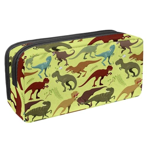 Eslifey Federmäppchen, Dinosaurier-Gelb, großes Fassungsvermögen, Schreibwaren, Stiftetasche, Mehrfarbig 1, 2.3x8.2x3.9in/6x21x10cm, Kosmetikkoffer von Eslifey