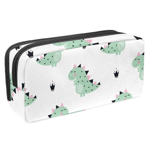 Eslifey Federmäppchen, Dinosaurier-Krone, weiß, großes Fassungsvermögen, Federmäppchen, Schreibwaren, Stiftetasche, Mehrfarbig 1, 2.3x8.2x3.9in/6x21x10cm, Kosmetikkoffer von Eslifey