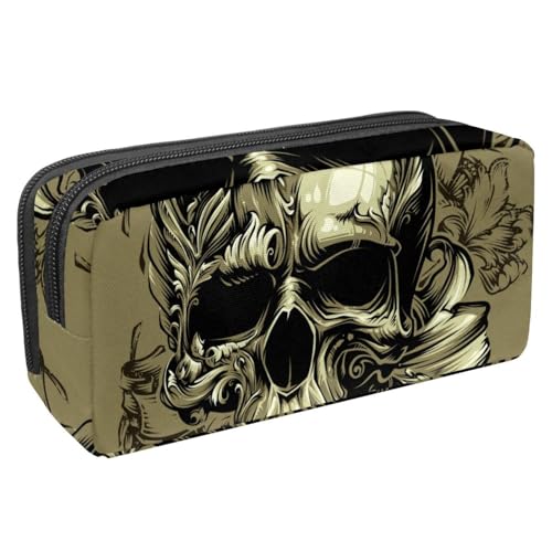 Eslifey Federmäppchen, Dinosaurier-Krone, weiß, großes Fassungsvermögen, Federmäppchen, Schreibwaren, Stiftetasche, Mehrfarbig 5, 2.3x8.2x3.9in/6x21x10cm, Kosmetikkoffer von Eslifey