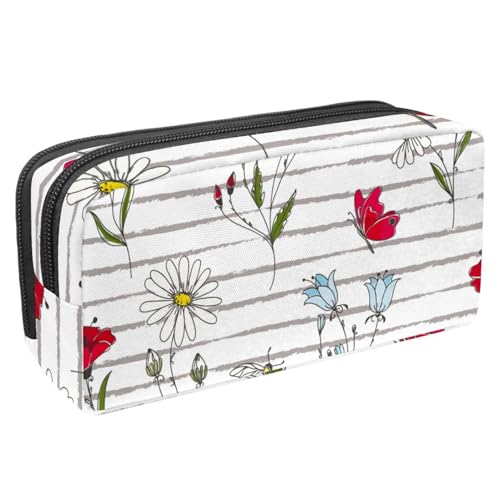 Eslifey Federmäppchen, Dinosaurier-Krone, weiß, großes Fassungsvermögen, Federmäppchen, Schreibwaren, Stiftetasche, Mehrfarbig 6, 2.3x8.2x3.9in/6x21x10cm, Kosmetikkoffer von Eslifey