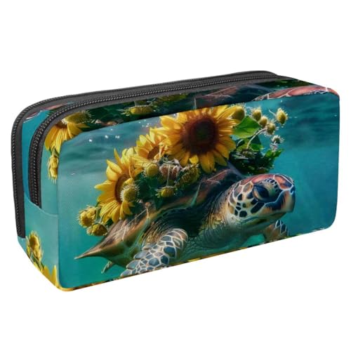 Eslifey Federmäppchen, Dinosaurier-Motiv, niedliches Fußabdruck-Muster, großes Fassungsvermögen, Federmäppchen, Schreibwaren, Stiftetasche, Mehrfarbig 10, 2.3x8.2x3.9in/6x21x10cm, Kosmetikkoffer von Eslifey