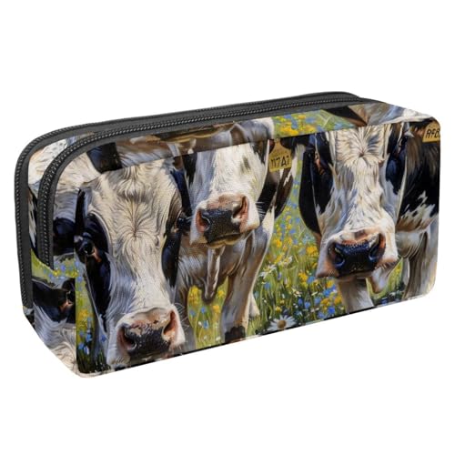 Eslifey Federmäppchen, Dinosaurier-Motiv, niedliches Fußabdruck-Muster, großes Fassungsvermögen, Federmäppchen, Schreibwaren, Stiftetasche, Mehrfarbig 2, 2.3x8.2x3.9in/6x21x10cm, Kosmetikkoffer von Eslifey