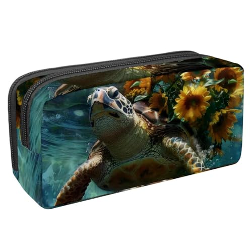 Eslifey Federmäppchen, Dinosaurier-Motiv, niedliches Fußabdruck-Muster, großes Fassungsvermögen, Federmäppchen, Schreibwaren, Stiftetasche, Mehrfarbig 3, 2.3x8.2x3.9in/6x21x10cm, Kosmetikkoffer von Eslifey