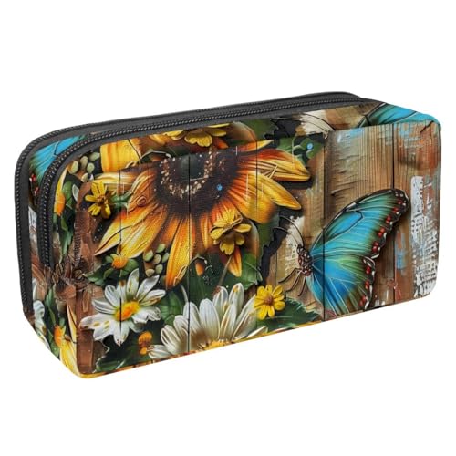 Eslifey Federmäppchen, Dinosaurier-Motiv, niedliches Fußabdruck-Muster, großes Fassungsvermögen, Federmäppchen, Schreibwaren, Stiftetasche, Mehrfarbig 6, 2.3x8.2x3.9in/6x21x10cm, Kosmetikkoffer von Eslifey