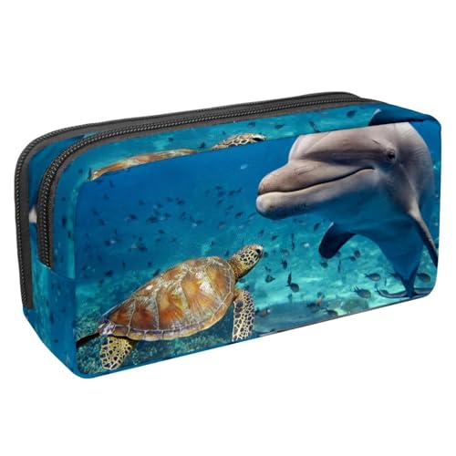 Eslifey Federmäppchen, Dinosaurier-Weltraum, großes Fassungsvermögen, Federmäppchen, Schreibwaren, Stiftetasche, Mehrfarbig 2, 2.3x8.2x3.9in/6x21x10cm, Kosmetikkoffer von Eslifey