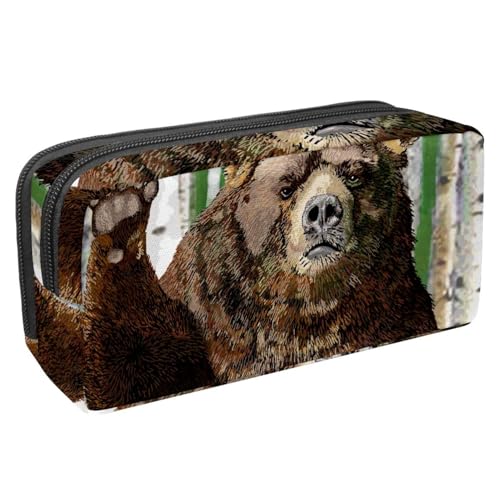 Eslifey Federmäppchen, Dinosaurier im Wald, große Kapazität, Federmäppchen, Schreibwaren, Stiftetasche, Mehrfarbig 9, 2.3x8.2x3.9in/6x21x10cm, Kosmetikkoffer von Eslifey