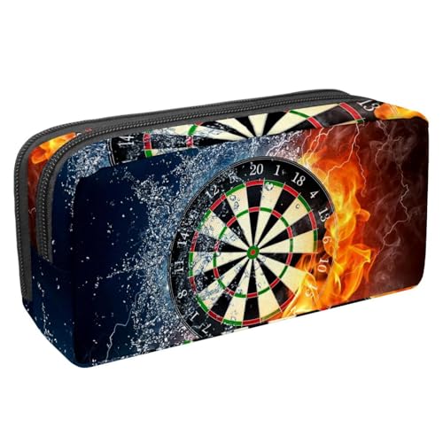 Eslifey Federmäppchen, Dinosaurier mit Sturm, großes Fassungsvermögen, Federmäppchen, Schreibwaren, Stiftetasche, Mehrfarbig 2, 2.3x8.2x3.9in/6x21x10cm, Kosmetikkoffer von Eslifey