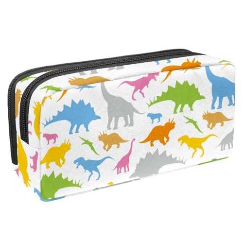 Eslifey Federmäppchen, Dinosaurier mit Sturm, großes Fassungsvermögen, Federmäppchen, Schreibwaren, Stiftetasche, Mehrfarbig 4, 2.3x8.2x3.9in/6x21x10cm, Kosmetikkoffer von Eslifey