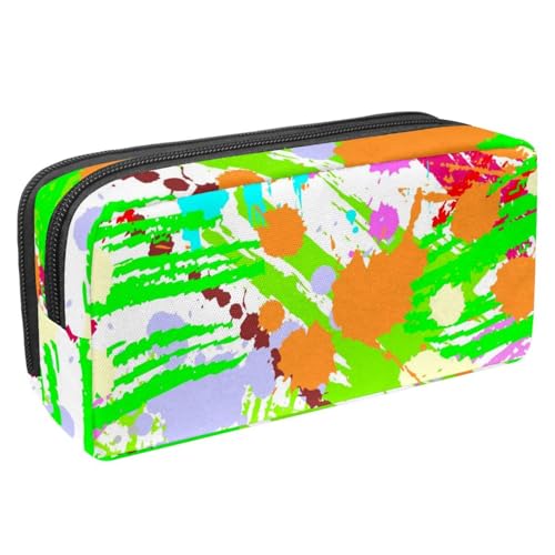 Eslifey Federmäppchen, Farbkleckse, großes Fassungsvermögen, Federmäppchen, Schreibwaren, Stiftetasche, Mehrfarbig 1, 2.3x8.2x3.9in/6x21x10cm, Kosmetikkoffer von Eslifey