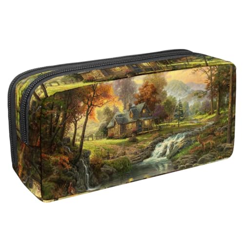 Eslifey Federmäppchen, Feen-Regenbogen-Kunst, großes Fassungsvermögen, Schreibwaren-Stifttasche, Mehrfarbig 5, 2.3x8.2x3.9in/6x21x10cm, Kosmetikkoffer von Eslifey