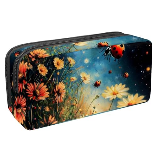 Eslifey Federmäppchen, Motiv: Mondschmetterlinge, tanzende große Kapazität, Federmäppchen, Schreibwaren, Stiftetasche, Mehrfarbig 10, 2.3x8.2x3.9in/6x21x10cm, Kosmetikkoffer von Eslifey