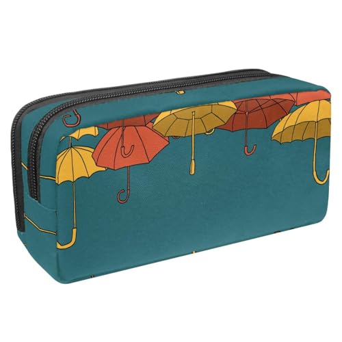 Eslifey Federmäppchen, Regenschirm-Druck, großes Fassungsvermögen, Federmäppchen, Schreibwaren, Stiftetasche, Mehrfarbig 1, 2.3x8.2x3.9in/6x21x10cm, Kosmetikkoffer von Eslifey