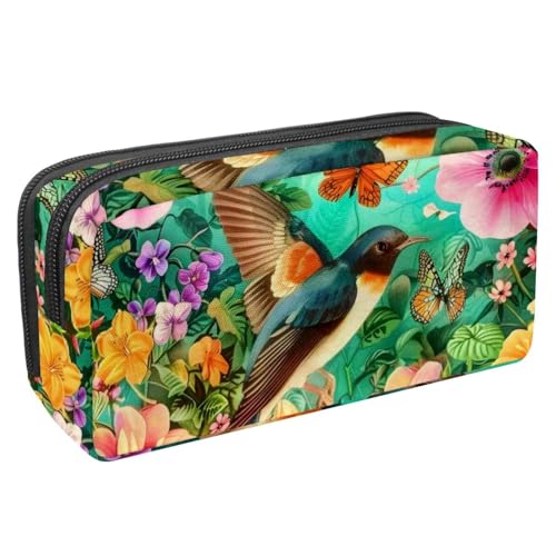 Eslifey Federmäppchen, Totenkopf-Blumen- und Schmetterlingsmuster, großes Fassungsvermögen, Federmäppchen, Schreibwaren, Stiftetasche, Mehrfarbig 6, 2.3x8.2x3.9in/6x21x10cm, Kosmetikkoffer von Eslifey