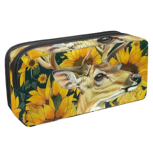 Eslifey Federmäppchen, Waldtier-Dinosaurier, großes Fassungsvermögen, Federmäppchen, Schreibwaren, Stiftetasche, Mehrfarbig 2, 2.3x8.2x3.9in/6x21x10cm, Kosmetikkoffer von Eslifey