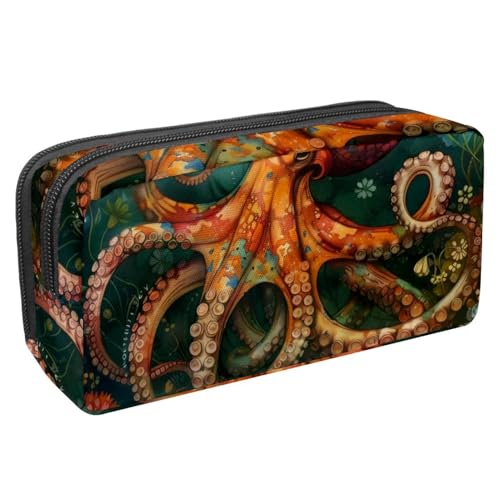 Eslifey Federmäppchen, Waldtier-Dinosaurier, großes Fassungsvermögen, Federmäppchen, Schreibwaren, Stiftetasche, Mehrfarbig 3, 2.3x8.2x3.9in/6x21x10cm, Kosmetikkoffer von Eslifey