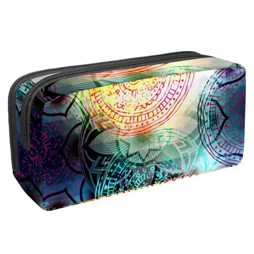 Eslifey Federmäppchen, Zeichnung afrikanischer Elefant, großes Fassungsvermögen, Schreibwaren, Stiftetasche, Mehrfarbig 3, 2.3x8.2x3.9in/6x21x10cm, Kosmetikkoffer von Eslifey