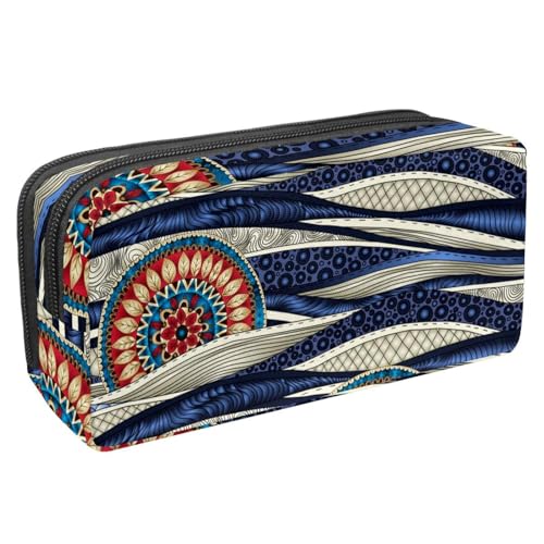 Eslifey Federmäppchen, abstraktes Netz-Spinnennetz-Muster, großes Fassungsvermögen, Federmäppchen, Schreibwaren, Stiftetasche, Mehrfarbig 2, 2.3x8.2x3.9in/6x21x10cm, Kosmetikkoffer von Eslifey
