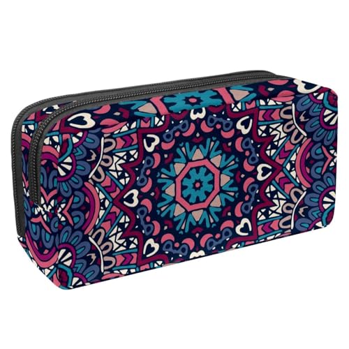 Eslifey Federmäppchen, abstraktes Netz-Spinnennetz-Muster, großes Fassungsvermögen, Federmäppchen, Schreibwaren, Stiftetasche, Mehrfarbig 3, 2.3x8.2x3.9in/6x21x10cm, Kosmetikkoffer von Eslifey