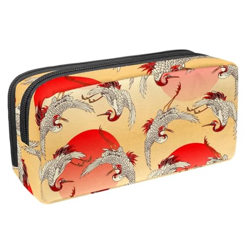 Eslifey Federmäppchen, abstraktes grünes Blätter- und Blumenmuster, großes Fassungsvermögen, Federmäppchen, Schreibwaren, Stiftetasche, Mehrfarbig 5, 2.3x8.2x3.9in/6x21x10cm, Kosmetikkoffer von Eslifey