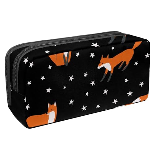 Eslifey Federmäppchen, grün und orange, Winter-Dinosaurier, großes Fassungsvermögen, Federmäppchen, Schreibwaren, Stiftetasche, Mehrfarbig 10, 2.3x8.2x3.9in/6x21x10cm, Kosmetikkoffer von Eslifey