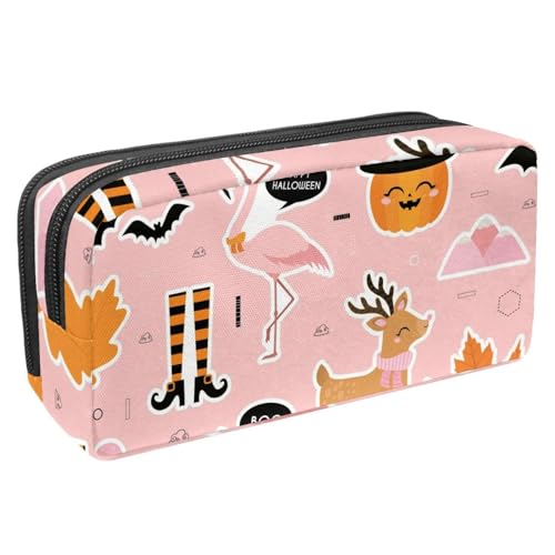 Eslifey Federmäppchen, grün und orange, Winter-Dinosaurier, großes Fassungsvermögen, Federmäppchen, Schreibwaren, Stiftetasche, Mehrfarbig 3, 2.3x8.2x3.9in/6x21x10cm, Kosmetikkoffer von Eslifey