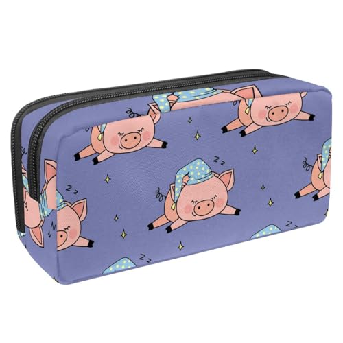 Eslifey Federmäppchen, grün und orange, Winter-Dinosaurier, großes Fassungsvermögen, Federmäppchen, Schreibwaren, Stiftetasche, Mehrfarbig 4, 2.3x8.2x3.9in/6x21x10cm, Kosmetikkoffer von Eslifey